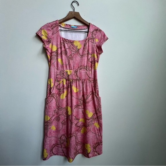 J. McLaughlin XS Seashell Rope Scroll Catalina Cloth Emma Dress Red Coastal - Picture 3 of 12